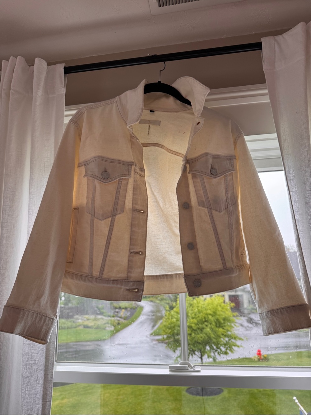 7 For All Mankind white jean jacket - S